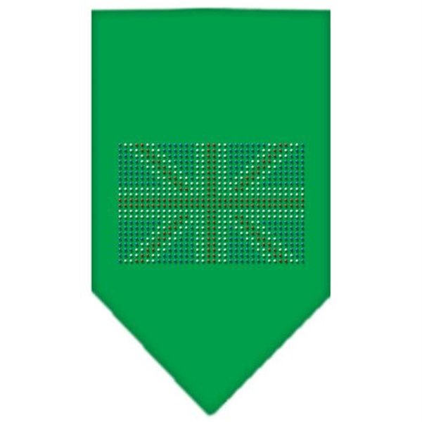 Unconditional Love British Flag Rhinestone Bandana Emerald Green Small UN788016